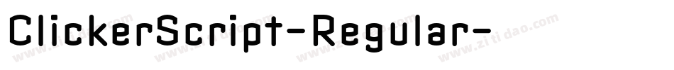 ClickerScript-Regular字体转换