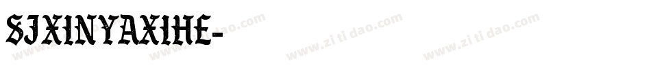 SJxinyaxihe字体转换