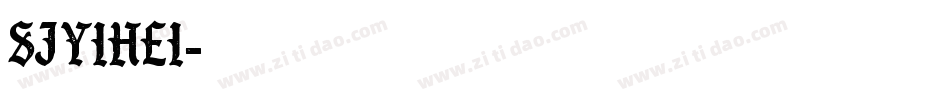 SJyihei字体转换