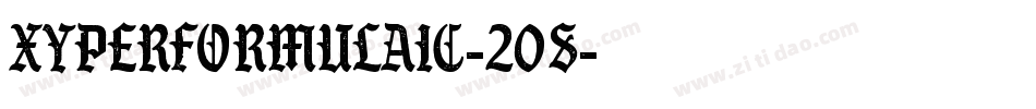 XYPERFORMULAIC-20S字体转换
