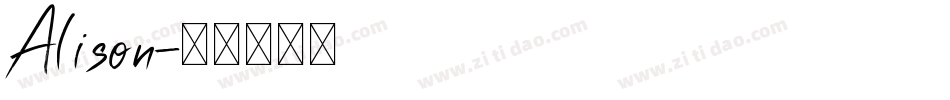 Alison字体转换