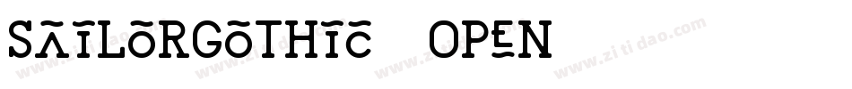 SailorGothic-Open字体转换
