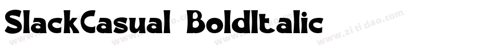 SlackCasual-BoldItalic字体转换