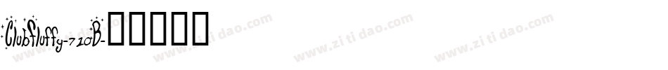 ClubFluffy-710B字体转换