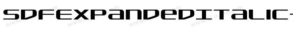 SdfExpandedItalic-13GL字体转换