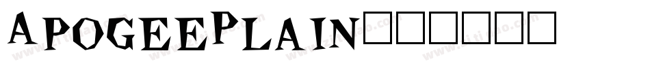 ApogeePlain字体转换