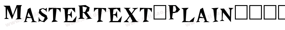 Mastertext-Plain字体转换