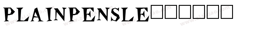 plainpensle字体转换
