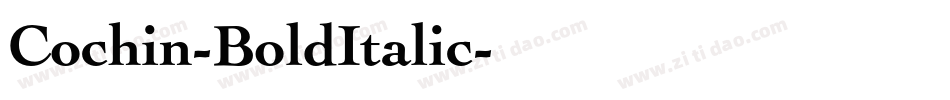 Cochin-BoldItalic字体转换