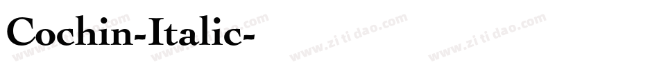 Cochin-Italic字体转换
