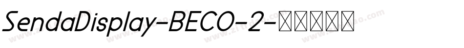 SendaDisplay-BECO-2字体转换