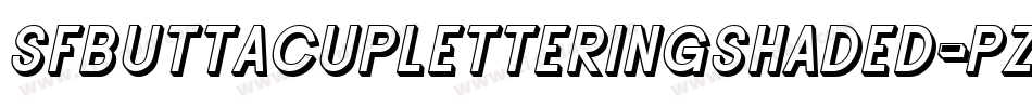 SfButtacupLetteringShaded-PZgE字体转换