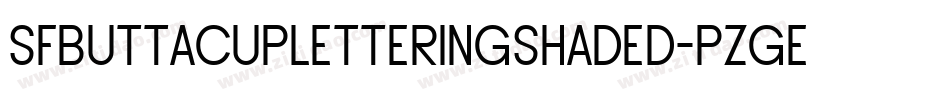 SfButtacupLetteringShaded-PZgE字体转换