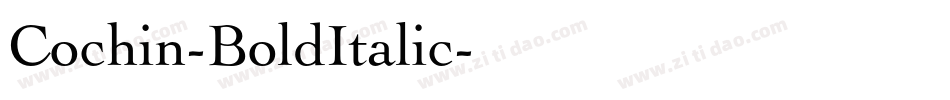 Cochin-BoldItalic字体转换