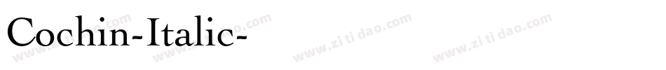 Cochin-Italic字体转换