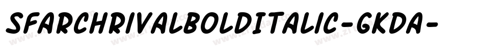 SfArchRivalBoldItalic-GKDa字体转换