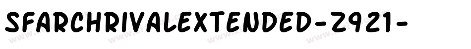 SfArchRivalExtended-z921字体转换 SfArchRivalExtended-z921字体转换
