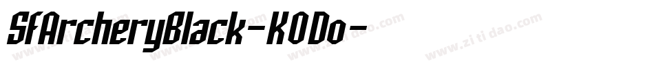 SfArcheryBlack-K0Do字体转换