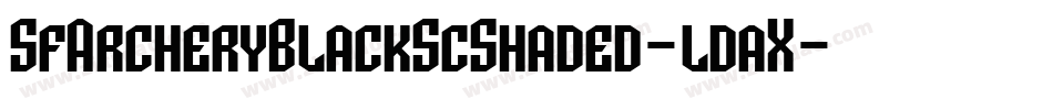 SfArcheryBlackScShaded-ldaX字体转换