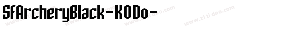 SfArcheryBlack-K0Do字体转换