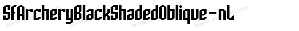 SfArcheryBlackShadedOblique-nLOM字体转换