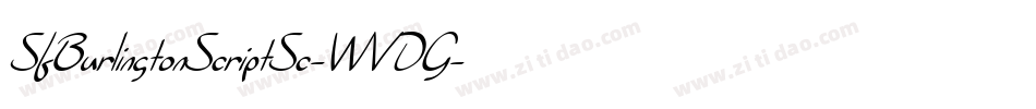 SfBurlingtonScriptSc-WVDG字体转换 SfBurlingtonScriptSc-WVDG字体转换