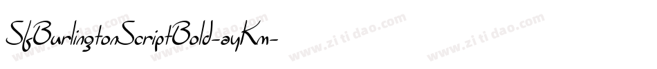 SfBurlingtonScriptBold-ayKm字体转换 SfBurlingtonScriptBold-ayKm字体转换