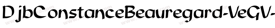 DjbConstanceBeauregard-VeGV字体转换
