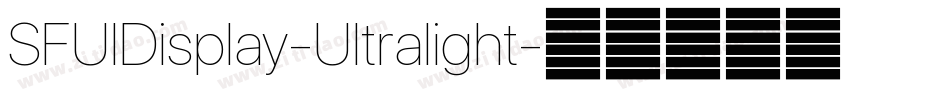 SFUIDisplay-Ultralight字体转换