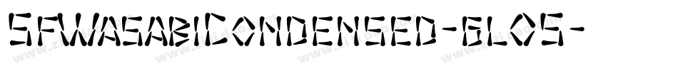 SfWasabiCondensed-gl05字体转换