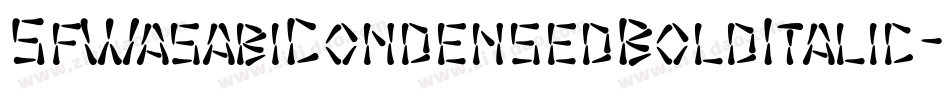 SfWasabiCondensedBoldItalic-PqP2字体转换 SfWasabiCondensedBoldItalic-PqP2字体转换