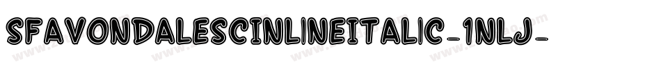 SfAvondaleScInlineItalic-1nLj字体转换