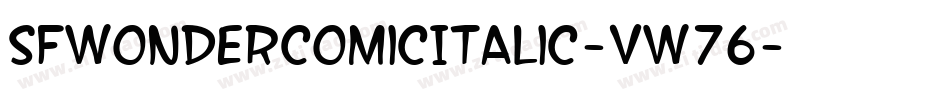 SfWonderComicItalic-VW76字体转换