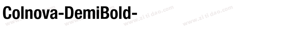 Colnova-DemiBold字体转换