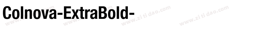 Colnova-ExtraBold字体转换