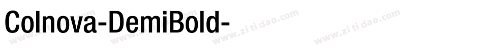 Colnova-DemiBold字体转换