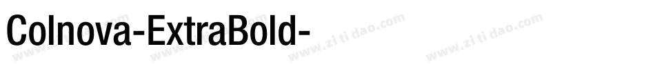 Colnova-ExtraBold字体转换