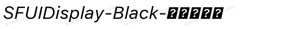 SFUIDisplay-Black字体转换
