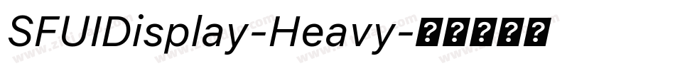 SFUIDisplay-Heavy字体转换