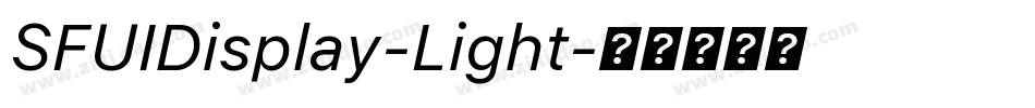 SFUIDisplay-Light字体转换