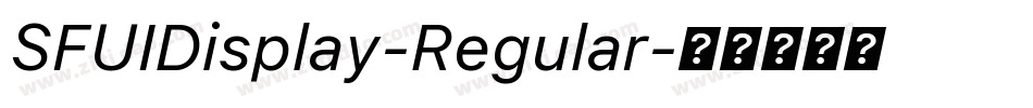 SFUIDisplay-Regular字体转换