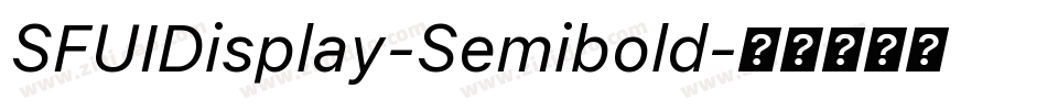 SFUIDisplay-Semibold字体转换
