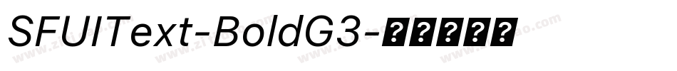 SFUIText-BoldG3字体转换