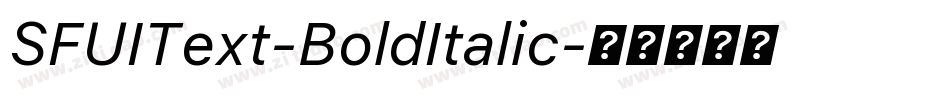 SFUIText-BoldItalic字体转换