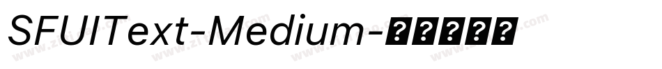 SFUIText-Medium字体转换