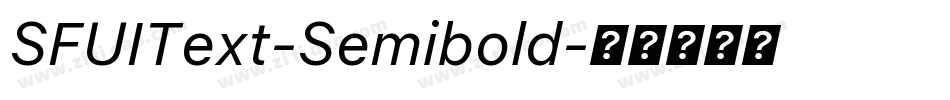 SFUIText-Semibold字体转换