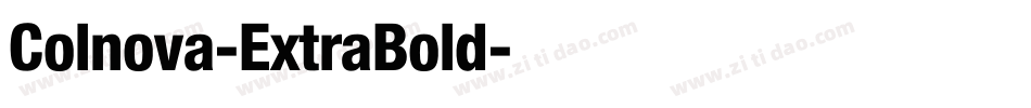 Colnova-ExtraBold字体转换
