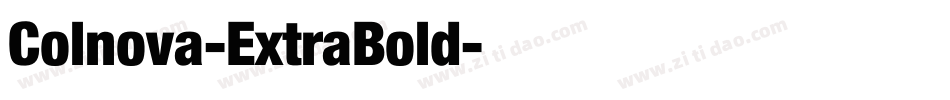 Colnova-ExtraBold字体转换