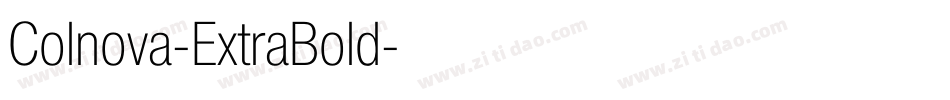 Colnova-ExtraBold字体转换