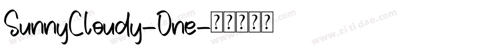SunnyCloudy-One字体转换